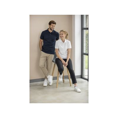 Emerald поло унисекс с коротким рукавом из переработанных материалов Aware™. - Белый-3