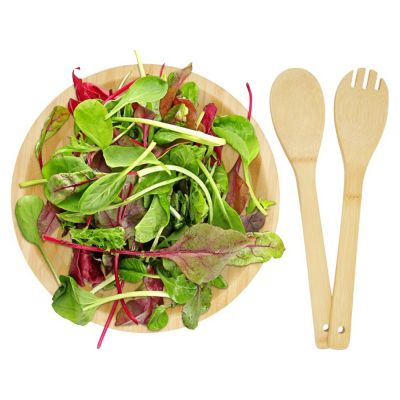 Argulls, бамбуковая салатница и приборы, natural-2