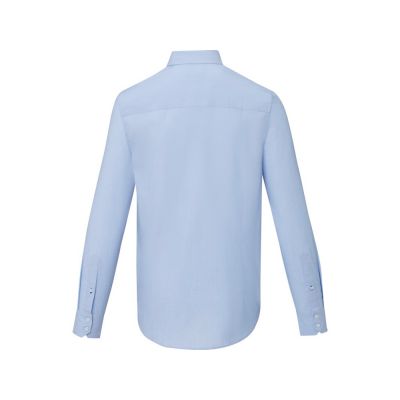 Cuprite Мужская рубашка с длинным рукавом, изготовленная из натуральных материалов, которые отвечают стандарту GOTS - Светло-синий-2
