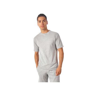 Футболка из френч терри Warsaw унисекс 220гр, серый меланж-1