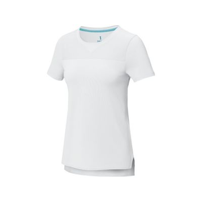 Borax Женская футболка с короткими рукавами из переработанного полиэстера согласно стандарту GRS с отличным кроем - Белый-0