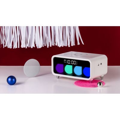 Часы с беспроводным зарядным устройством Rombica Timebox 1, белый-7