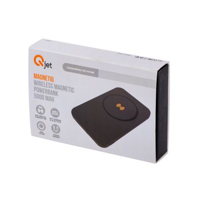 Магнитный беспроводной внешний аккумулятор MagnetIQ, 5000 mah, 10 W, черный-17