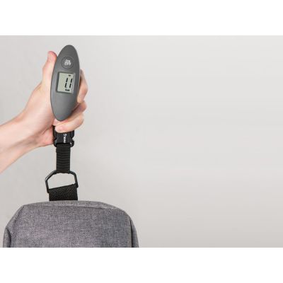 Багажные весы с покрытием soft touch Gravity, серый-3
