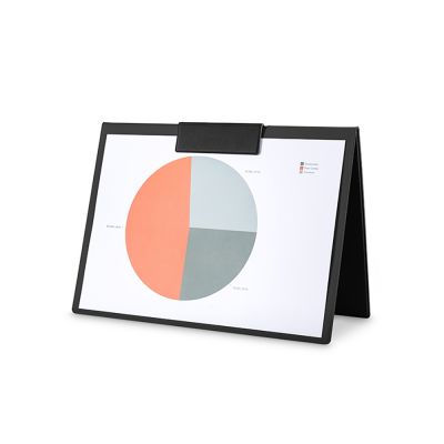 Планшет на магнитах с крышкой из экокожи Favor, черный-2