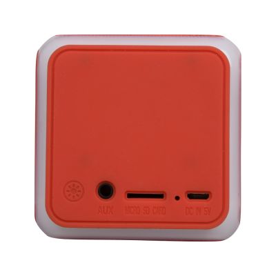 Портативная колонка Cube с подсветкой, красный-5