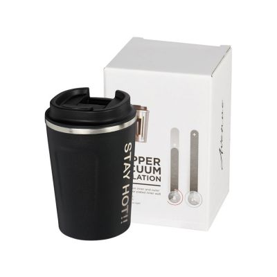 Герметичная медная вакуумная термокружка Thor объемом 360 мл, черный-4