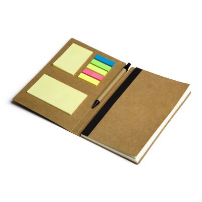 Блокнот с ручкой и набором стикеров А5 Write and stick, черный-1
