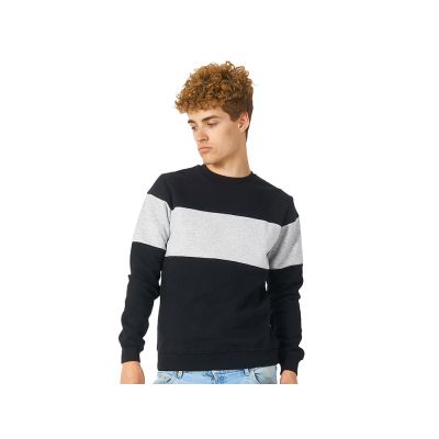 Свитшот блокинг Edinburgh, черный/серый меланж, мужской-0