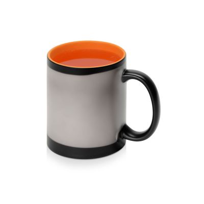 Кружка-хамелеон Surprise матовая, черный/оранжевый-4