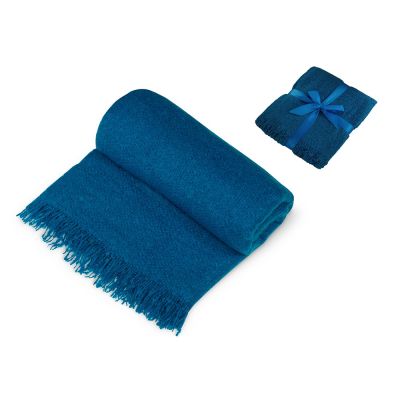 Плед акриловый Mohair, синий-0