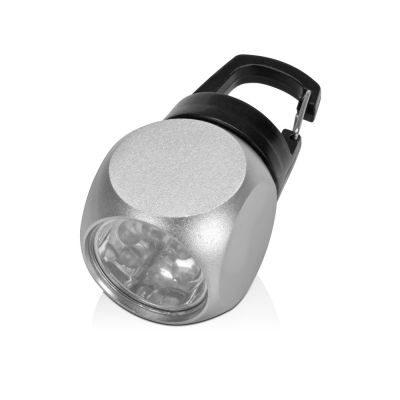 Фонарик Карго с карабином, серебристый-1