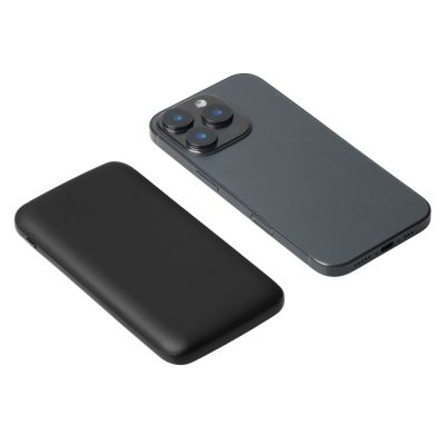 Набор из внешнего акуумулятора и универсального кабеля с подсветкой лого Reserve LED, 10000mAh, черный-12