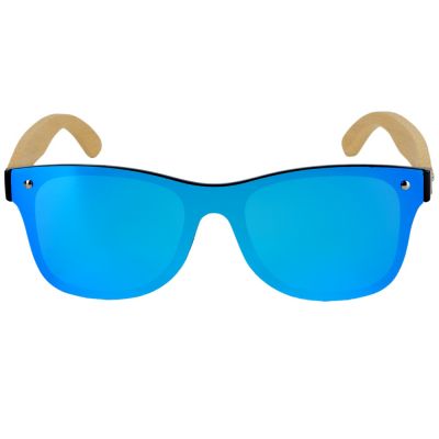 Солнцезащитные очки из бамбука с зеркальной линзой Rockwood Motion, синий-4