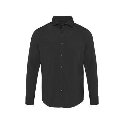 Carnelian мужская рубашка из поплина - сплошной черный-1