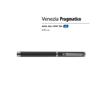 Ручка металлическая шариковая Venezia Pragmatico софт-тач,черный-1