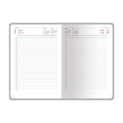 Ежедневник А5 датированный Sidney Nebraska 2026, синий (золотой обрез, золотые уголки)-1