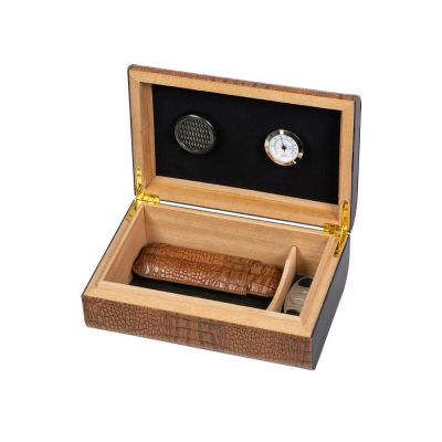 Хьюмидор с аксессуарами, коричневый-0