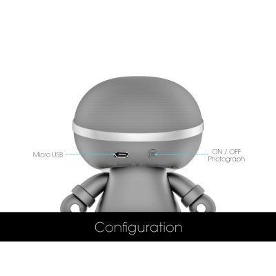 Портативный динамик Bluetooth XOOPAR mini XBOY, серый-7