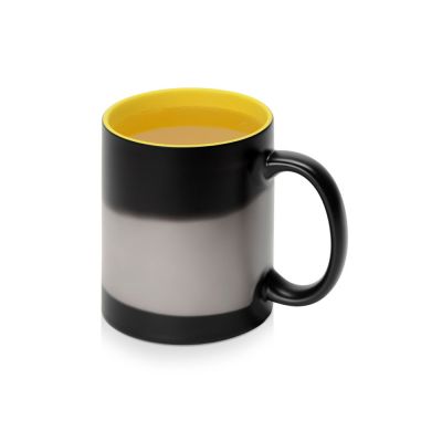 Кружка-хамелеон Surprise матовая, черный/желтый-3