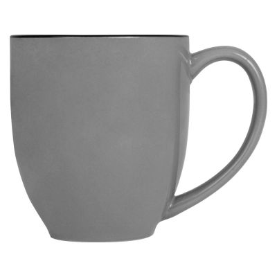 Кружка керамическая Gracy 450мл, серый/черный-2