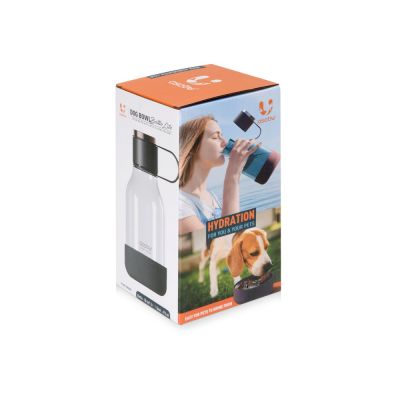 Бутылка для воды 2-в-1 Dog Bowl Bottle со съемной миской для питомцев, 1500 мл, черный-8