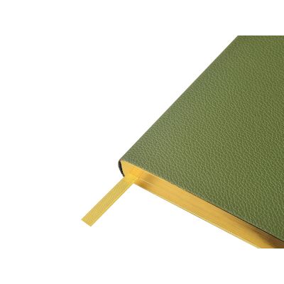 Ежедневник недатированный А5 Verde с нашивкой, зеленый-3
