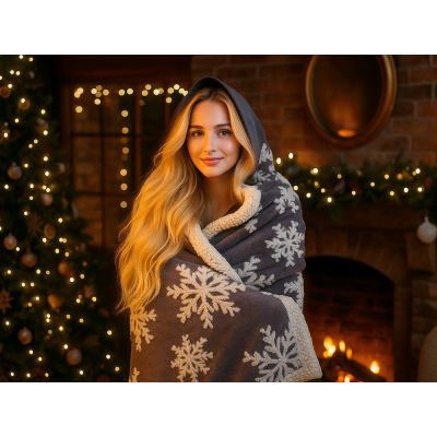 Плед Snowflake новогодний-12