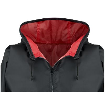 Дождевик Bi-color унисекс, красный/черный-5