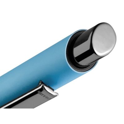 Металлическая шариковая ручка soft touch Ellipse gum, голубой-2