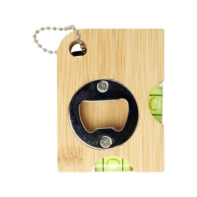 Levo бамбуковая открывалка для бутылок с уровнем - Натуральный-1