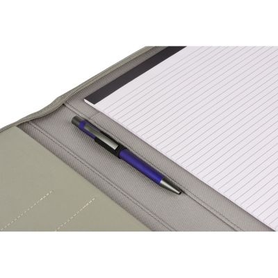 Портфолио А4 из RPET на молнии Harvey, 40 л FSC бумаги, серый-5