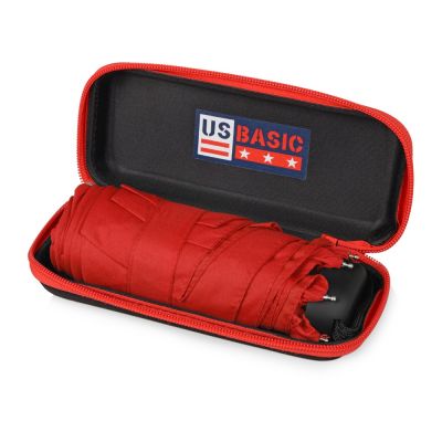 Зонт складной Frisco, механический, 5 сложений, в футляре, красный-0