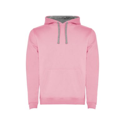 Толстовка с капюшоном Urban мужская, светло-розовый/серый меланж-0