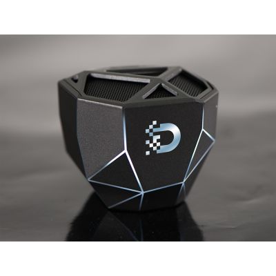 Портативная колонка Geo, мокрый асфальт + белая подсветка-11