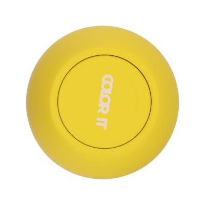 Термокружка Vacuum mug C1, soft touch, 370мл, желтый-4