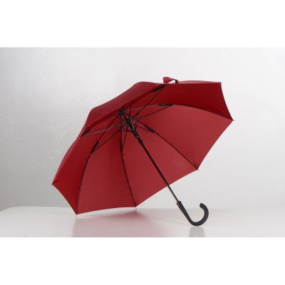 Зонт-трость Bergen, полуавтомат, бордовый-4