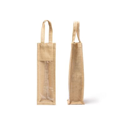 Сумка NIMBA из ламинированного джута с окошком, бежевый-2