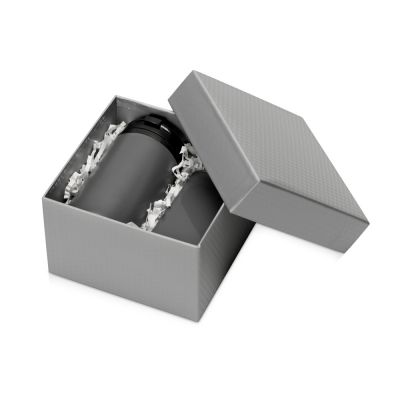 Подарочный набор Full Jar с внешним аккумулятором и  термокружкой, серый-1