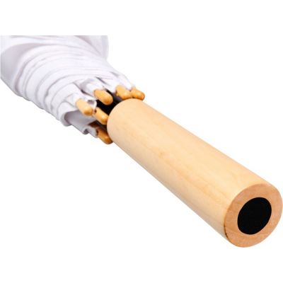 23-дюймовый автоматический зонт Alina из переработанного ПЭТ-пластика, белый-4