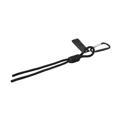 Брелок-веревочка на карабине Trinket, черный-0