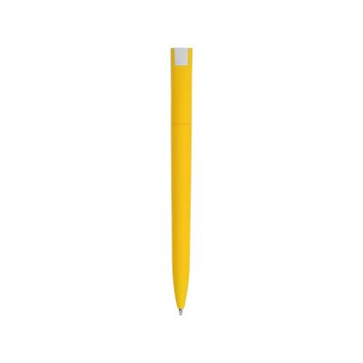 Ручка пластиковая soft-touch шариковая Zorro, желтый/белый-3