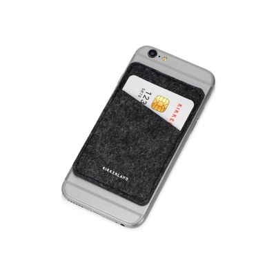 Картхолдер с креплением на телефон Slot, темно-серый-0