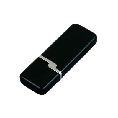Флешка промо прямоугольной формы c оригинальным колпачком, 64 Гб, черный-2