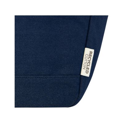 Пищевая сумка-холодильник Joey из брезента, переработанного по стандарту GRS, объемом 6 л на 9 банок, темно-синий-5