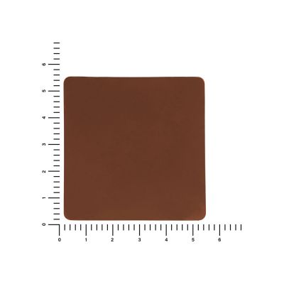 ПАТЧ КВАДРАТ soft-touch (коричневый ) 5,5 х 5,5 см-1