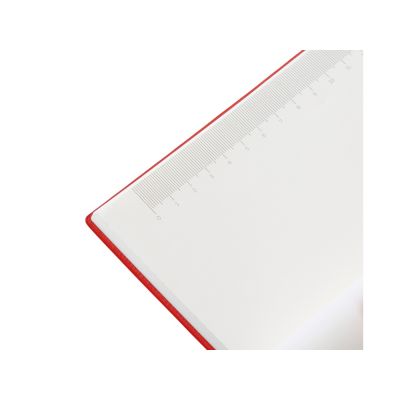 Набор блокнот в гибкой обложке А5 и металлическая шариковая ручка Nabokov, красный-5