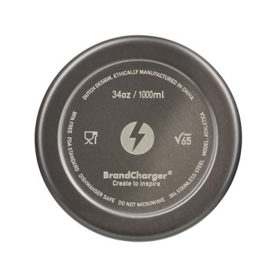 Бутылка для воды Athletica, 1000 мл, нержавеющая сталь, серый-7