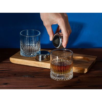 Набор для виски и коктейлей на подставке из дуба Savour-10
