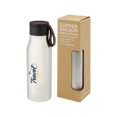 Ljungan Бутылка объемом 500 мл с медной вакуумной изоляцией, ремешком и крышкой, серебристый-6